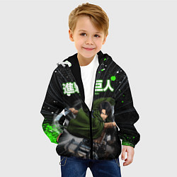 Куртка с капюшоном детская Levi Атака Титанов В атаке, цвет: 3D-черный — фото 2