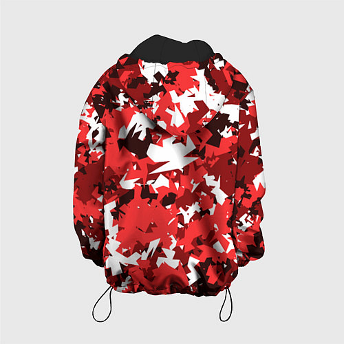 Детская куртка Красно-белый камуфляж / 3D-Черный – фото 2