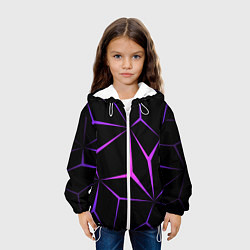 Куртка с капюшоном детская НЕОНОВАЯ ГЕОМЕТРИЯ - NEON, цвет: 3D-белый — фото 2