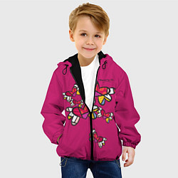 Куртка с капюшоном детская Romero Britto - flying hearts, цвет: 3D-черный — фото 2