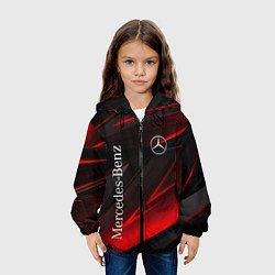 Куртка с капюшоном детская Mercedes-Benz Геометрия, цвет: 3D-черный — фото 2