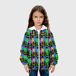 Куртка с капюшоном детская Красочные Гитары, цвет: 3D-белый — фото 2
