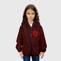 Куртка с капюшоном детская ГЕНШИН ИМПАКТ - ДЕНДРО - Потертости, цвет: 3D-черный — фото 2