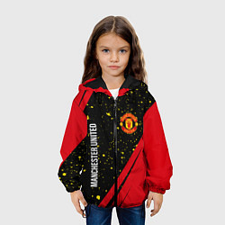 Куртка с капюшоном детская МАНЧЕСТЕР ЮНАЙТЕД Абстракция, цвет: 3D-черный — фото 2