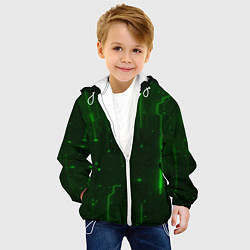 Куртка с капюшоном детская В Пространстве Неонового Света, цвет: 3D-белый — фото 2