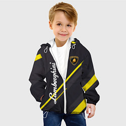 Куртка с капюшоном детская Lamborghini - Sport Geometry, цвет: 3D-белый — фото 2