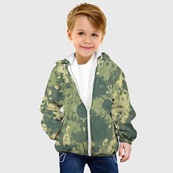 Куртка с капюшоном детская Камуфляж: Брызги красок, цвет: 3D-белый — фото 2