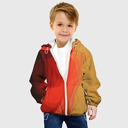 Куртка с капюшоном детская Имитация песка, цвет: 3D-белый — фото 2