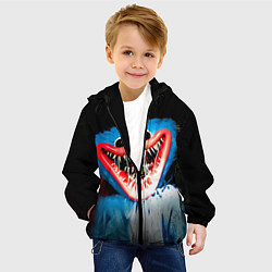 Куртка с капюшоном детская Зубастый Хаги Ваги Скример Паппи Плейтайм, цвет: 3D-черный — фото 2
