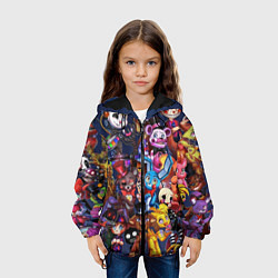Куртка с капюшоном детская Cute Fnaf Pattern, цвет: 3D-черный — фото 2