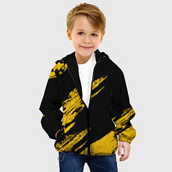 Куртка с капюшоном детская BLACK AND YELLOW GRUNGE ГРАНЖ, цвет: 3D-черный — фото 2