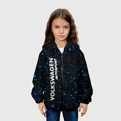 Куртка с капюшоном детская ФОЛЬКСВАГЕН Autosport Краски, цвет: 3D-черный — фото 2