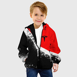 Куртка с капюшоном детская ТЕСЛА TESLA WHITE LINE, цвет: 3D-черный — фото 2