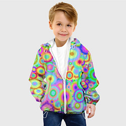 Куртка с капюшоном детская Disco-Tie-Dye, цвет: 3D-белый — фото 2