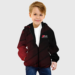 Куртка с капюшоном детская AUDI RS RED SPORT, цвет: 3D-черный — фото 2