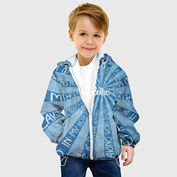 Куртка с капюшоном детская Beatles - голубой, цвет: 3D-белый — фото 2