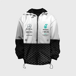 Куртка с капюшоном детская MERCEDES F1 СТАЛЬ, цвет: 3D-черный