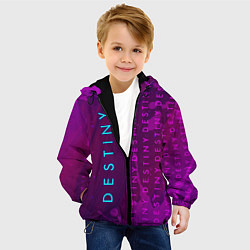 Куртка с капюшоном детская DESTINY 2 Брызги, цвет: 3D-черный — фото 2