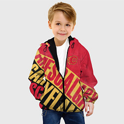 Куртка с капюшоном детская Calgary Flames Калгари Флэймз, цвет: 3D-черный — фото 2