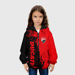 Куртка с капюшоном детская DUCATI КРАСНО ЧЕРНЫЙ, цвет: 3D-черный — фото 2