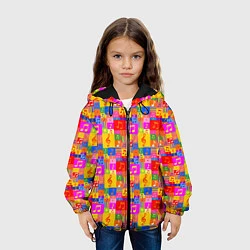 Куртка с капюшоном детская Красочные Музыкальные Ноты, цвет: 3D-черный — фото 2
