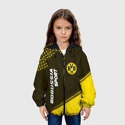 Куртка с капюшоном детская БОРУССИЯ Borussia Sport Краска, цвет: 3D-черный — фото 2
