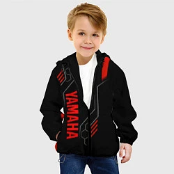 Куртка с капюшоном детская YAMAHA - ТЕХНОЛОГИИ КРАСНЫЙ, цвет: 3D-черный — фото 2