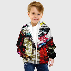 Куртка с капюшоном детская Fashion pattern Abstraction Impression, цвет: 3D-белый — фото 2