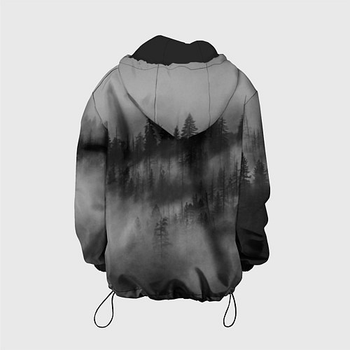 Детская куртка Туманный лес - природа / 3D-Черный – фото 2