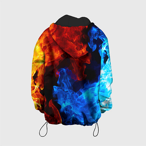 Детская куртка Огонь - Вода Инь - Янь / 3D-Черный – фото 2