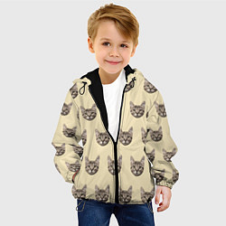 Куртка с капюшоном детская Мульти Котик, цвет: 3D-черный — фото 2