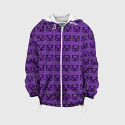 Куртка с капюшоном детская Purple Panda, цвет: 3D-белый
