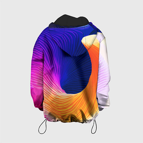 Детская куртка Цветная волна Summer / 3D-Черный – фото 2