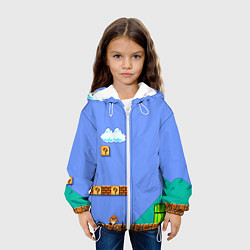 Куртка с капюшоном детская Марио дизайн, цвет: 3D-белый — фото 2