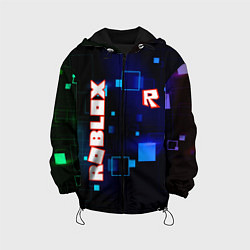 Куртка с капюшоном детская ROBLOX неоновые кубики, цвет: 3D-черный