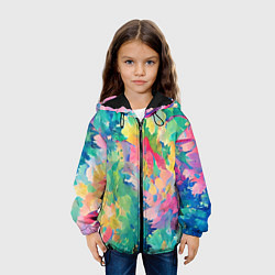 Куртка с капюшоном детская Летняя экспрессия, цвет: 3D-черный — фото 2