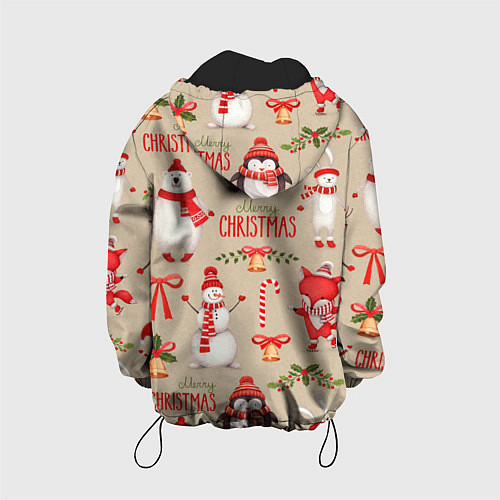 Детская куртка СЧАСТЛИВОГО РОЖДЕСТВА MERRY CHRISTMAS / 3D-Черный – фото 2