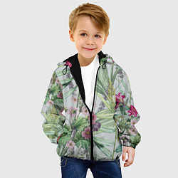 Куртка с капюшоном детская Цветы Солнечная Коса, цвет: 3D-черный — фото 2
