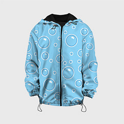 Куртка с капюшоном детская В пузырях, цвет: 3D-черный