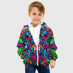 Куртка с капюшоном детская ОПТИЧЕСКАЯ ИЛЛЮЗИЯ СУЩЕСТВ, цвет: 3D-белый — фото 2