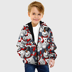 Куртка с капюшоном детская ВОЗДУШНЫЕ СНЕГОВИКИ, цвет: 3D-черный — фото 2