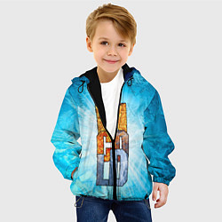 Куртка с капюшоном детская IN COLD logo with blue ice, цвет: 3D-черный — фото 2