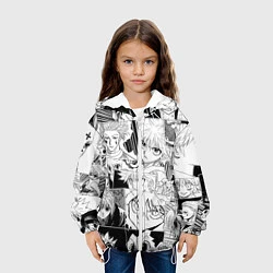 Куртка с капюшоном детская Hunter x Hunter pattern, цвет: 3D-белый — фото 2