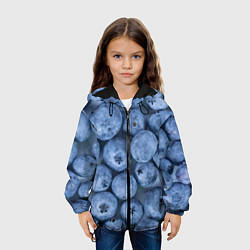 Куртка с капюшоном детская Голубика - фон, цвет: 3D-черный — фото 2
