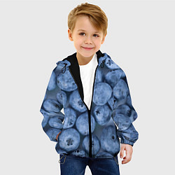 Куртка с капюшоном детская Голубика - фон, цвет: 3D-черный — фото 2