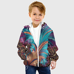 Куртка с капюшоном детская Floral composition Цветочная композиция, цвет: 3D-белый — фото 2