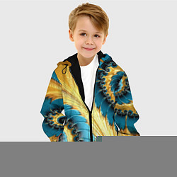 Куртка с капюшоном детская Двойная авангардная спираль Double avant-garde spi, цвет: 3D-черный — фото 2