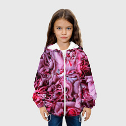 Куртка с капюшоном детская Гвоздики, цвет: 3D-белый — фото 2
