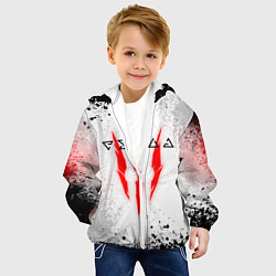 Куртка с капюшоном детская Ведьмак Квэн Ирден Аксий Игни Аард, цвет: 3D-белый — фото 2