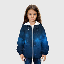 Куртка с капюшоном детская Космическая ночь, цвет: 3D-белый — фото 2
